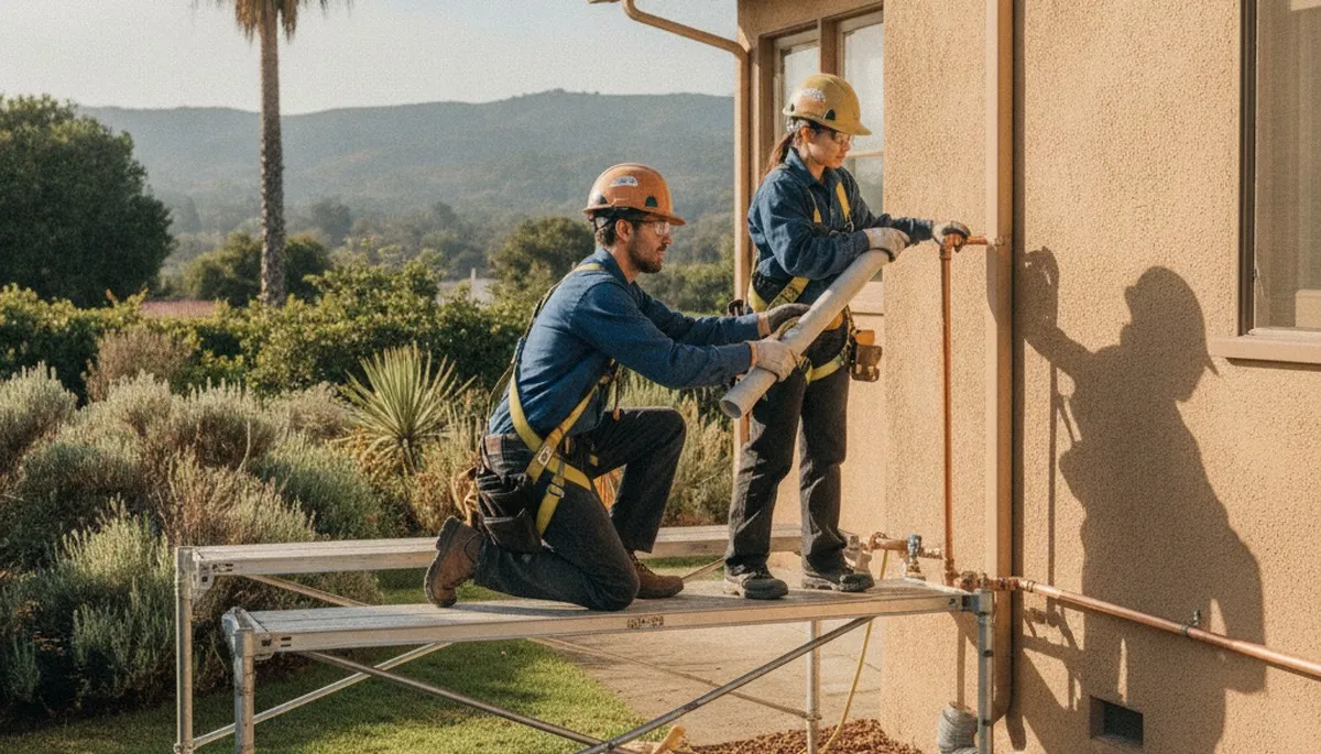 Berkeley, CA plumber repairing a residential plumbing leak for local plumbing service customers