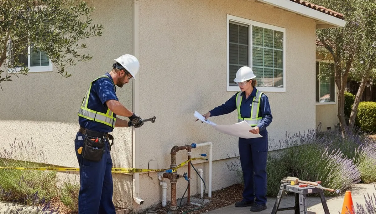 Berkeley, CA plumber repairing plumbing for a local plumbing repair service