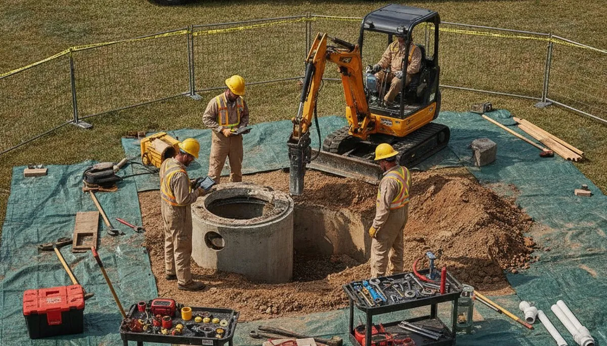 Berkeley, CA plumber inspecting septic repair service for local homes and aging systems